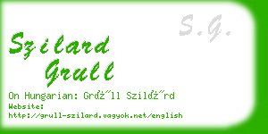 szilard grull business card